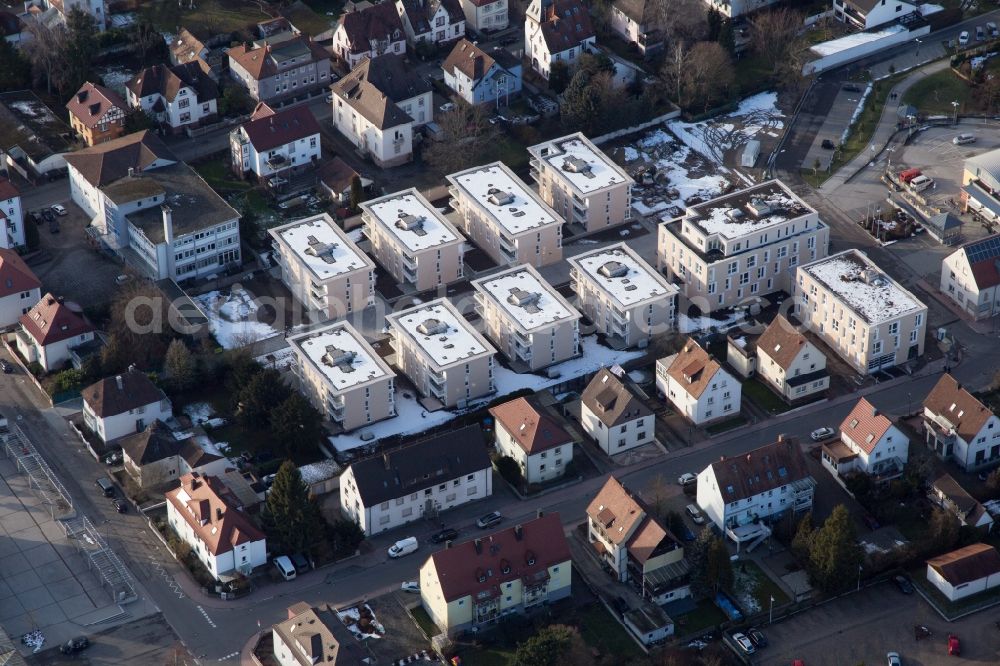 Aerial image Kandel - Construction site for City Quarters Building 'Im Stadtkern' in Kandel in the state Rhineland-Palatinate, Germany