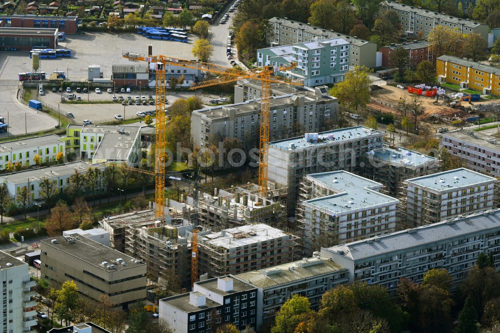 Aerial photograph München - Construction site for City Quarters Building Zschokke quarter of the project Laim-Westend on Zschokkestrasse - Wilhelm-Riehl-Strasse in the district Laim in Munich in the state Bavaria, Germany