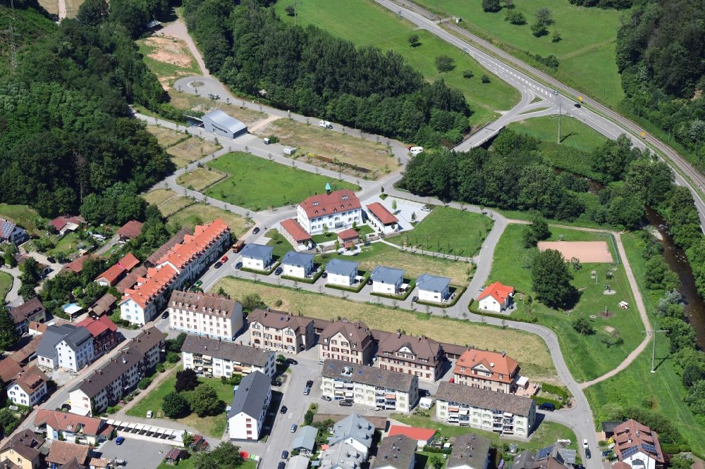 Aerial photograph Hausen im Wiesental - Construction sites for new construction residential area of detached housing estate Bergwerk and Zweier in Hausen im Wiesental in the state Baden-Wurttemberg, Germany