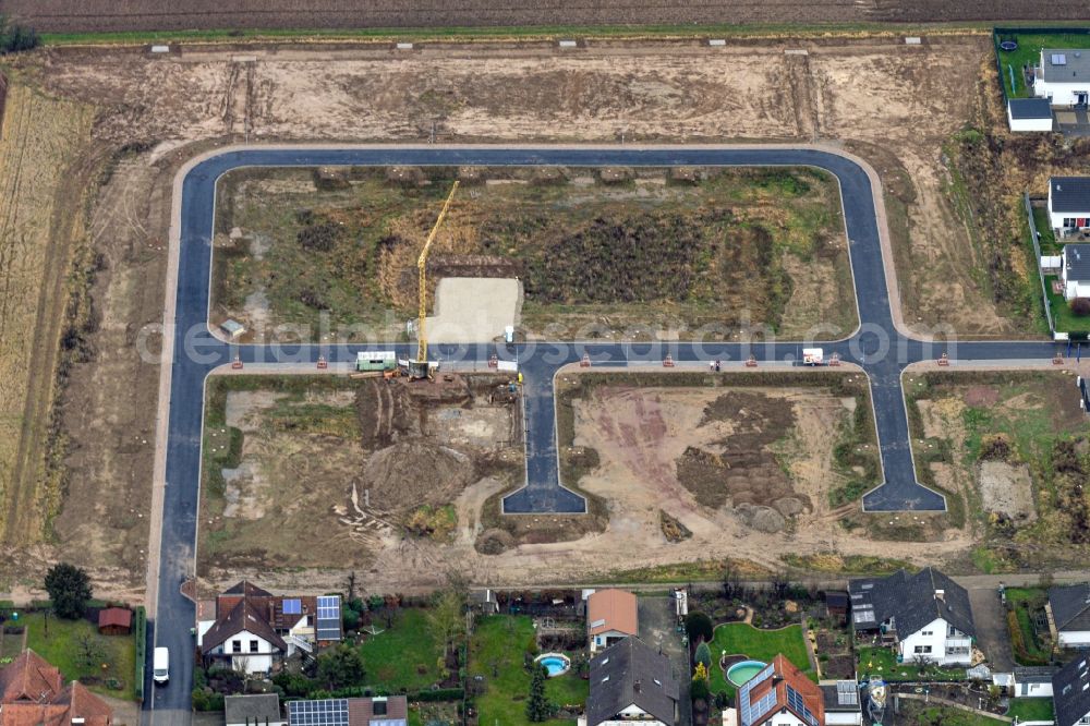 Aerial photograph Ringsheim - Construction sites for new construction residential area of detached housing estate Europa Feld 1 in Ringsheim in the state Baden-Wuerttemberg, Germany