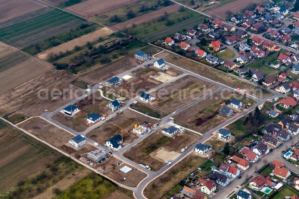 Aerial photograph Kappel-Grafenhausen - Construction sites for new construction residential area of detached housing estate OT Grafenhausen in Kappel-Grafenhausen in the state Baden-Wuerttemberg, Germany