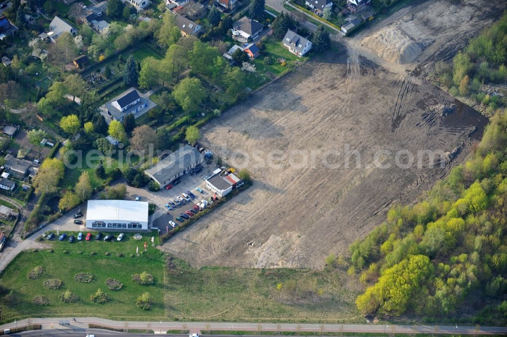 Berlin from the bird's eye view: Construction sites for new construction residential area of detached housing estate on Treseburger Strasse in the district Blankenburg in Berlin, Germany