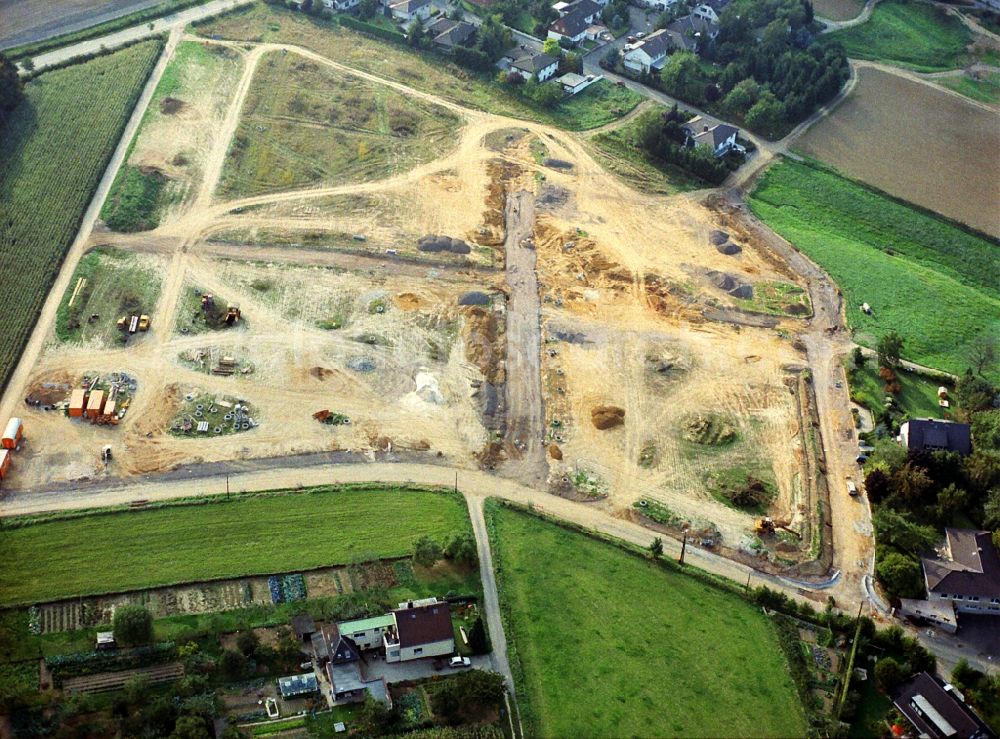 Aerial image Wachtberg - Construction sites for new construction residential area of detached housing estate La-Villedieu-Ring - Frauenhoferstrasse in Wachtberg in the state North Rhine-Westphalia