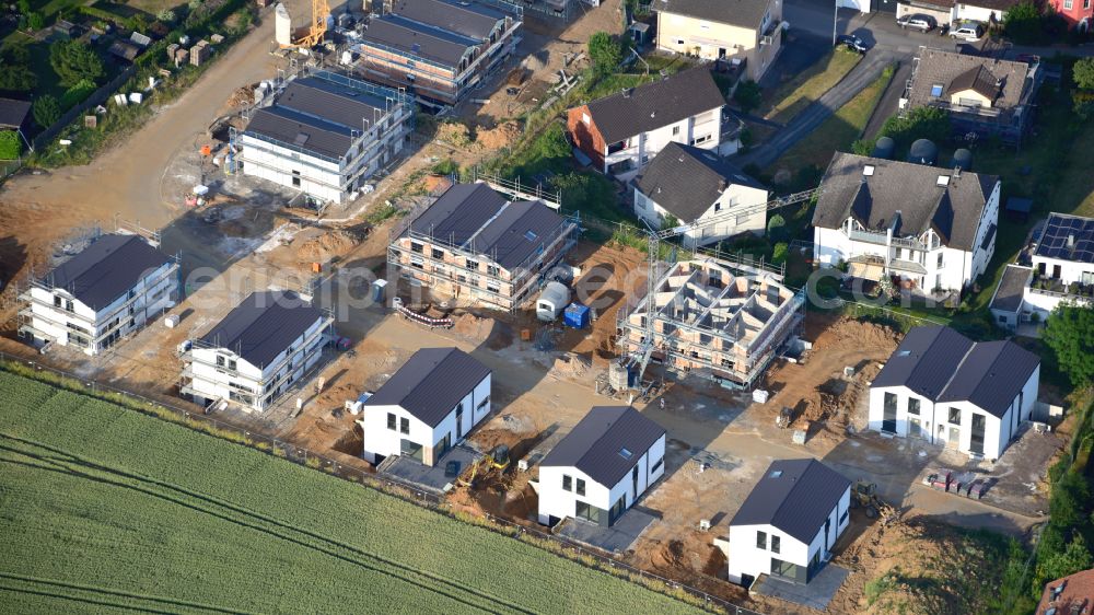 Aerial photograph Vinxel - Construction sites for new construction residential area of detached housing estate on street Landgrabenstrasse in Vinxel in the state North Rhine-Westphalia, Germany