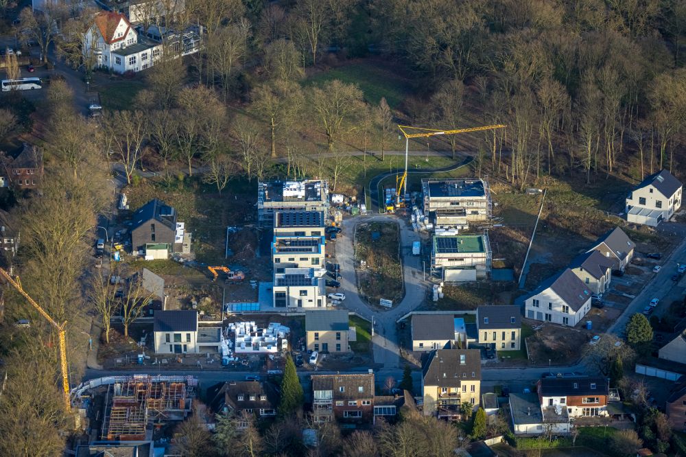 Aerial image Herne - Construction sites for the new residential area Schaeferstrasse/ Am Stadtgarten on Schaeferstrasse in Herne in the Ruhr area in the state of North Rhine-Westphalia, Germany
