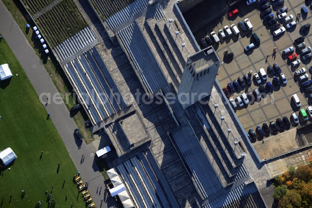 Berlin from the bird's eye view: Structure of the observation tower Bell Tower of Berlin Olympic Stadium in Berlin in Germany