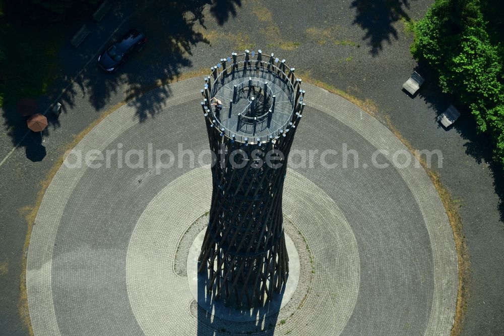 Aerial photograph Meschede - Structure of the observation tower Loermecke-Turm on Plackweg in Meschede in the state North Rhine-Westphalia, Germany