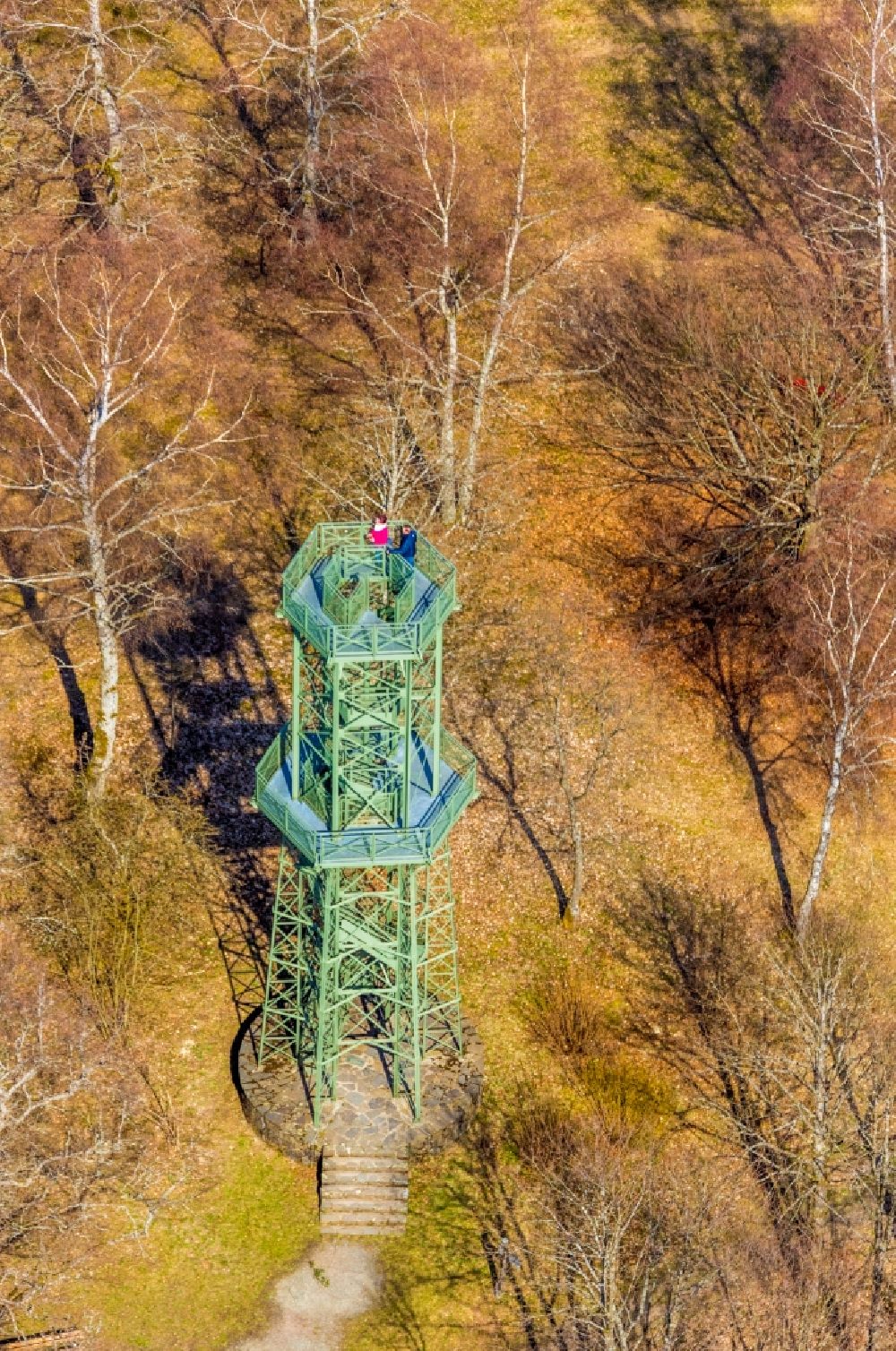 Aerial photograph Schmallenberg - Structure of the observation tower Wilzenbergturm in Schmallenberg in the state North Rhine-Westphalia, Germany