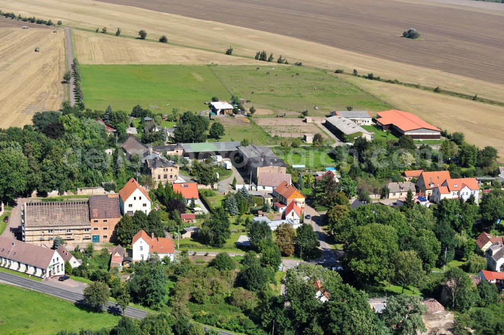 Aerial image Beesenstedt OT Naundorf - Village resp. small town Naundorf in Saxony-Anhalt