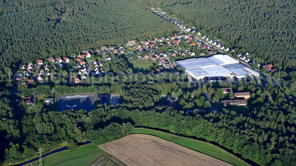 Walsrode from above - Beetenbrueck in the state Lower Saxony, Germany