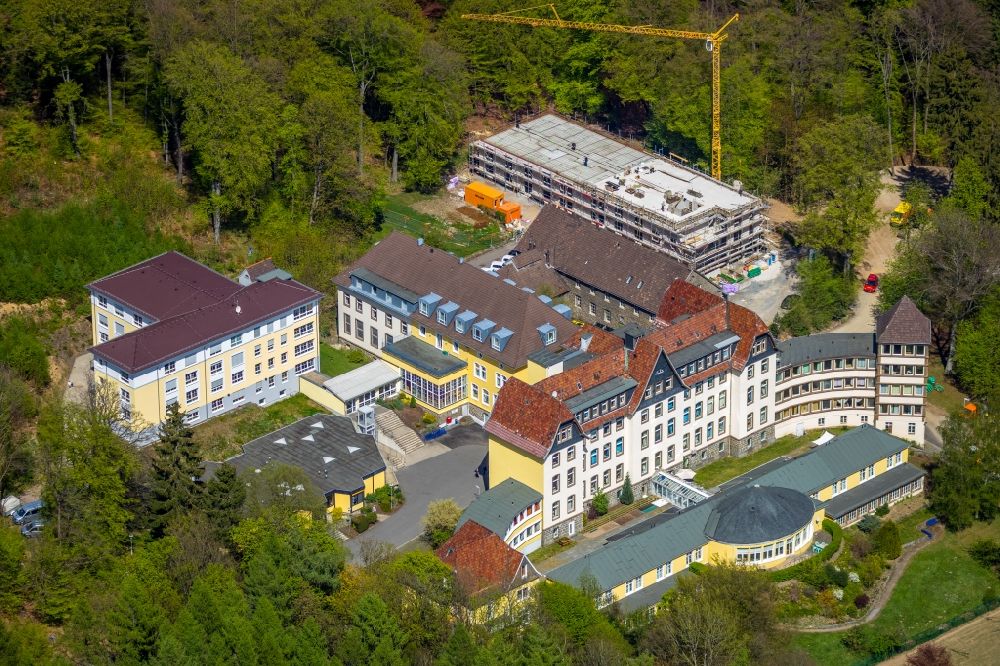 Lüdenscheid from above - Home for disabled people and workshop Assisted Living Haus Hellersen in the district Brueninghausen in Luedenscheid in the state North Rhine-Westphalia, Germany