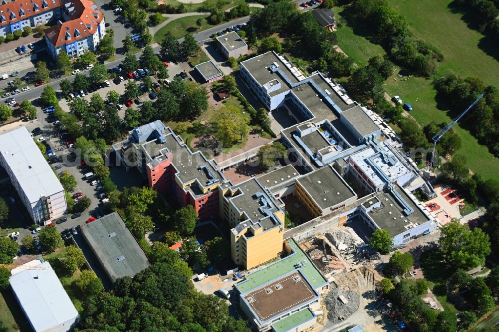 Würzburg from the bird's eye view: Home for disabled people and workshop Assisted Living Zentrum fuer Koerperbehinderte in the district Heuchelhof in Wuerzburg in the state Bavaria, Germany