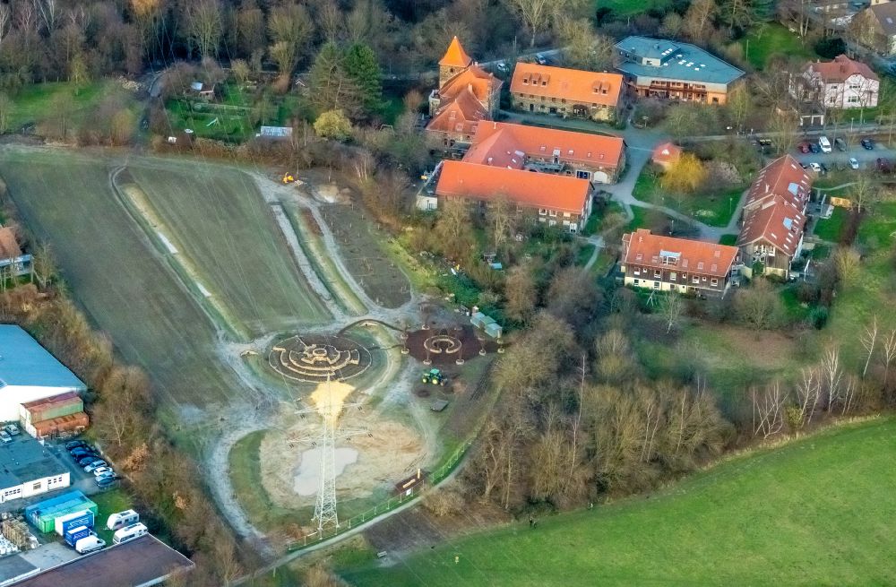 Witten from above - Home for disabled people and workshop Assisted Living Christopherus-Haus e.V. in Witten at Ruhrgebiet in the state North Rhine-Westphalia, Germany