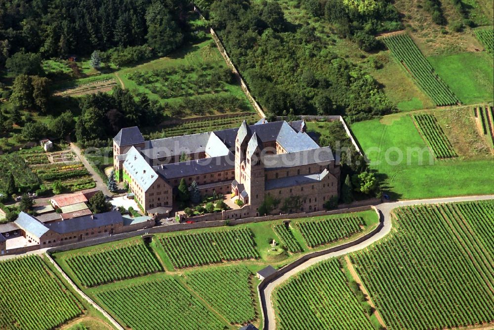 Rüdesheim from the bird's eye view: Benedictines - Monastery Eibingen near Ruedesheim in Hesse