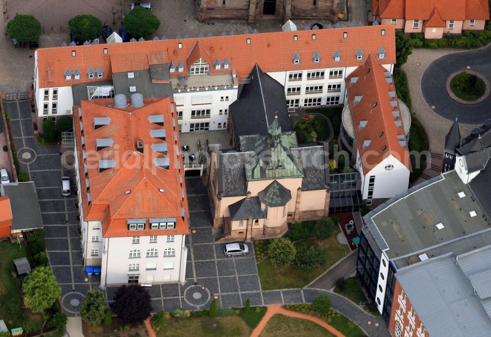 Aerial photograph Heilbad Heiligenstadt - Mountain Monastery Heiligenstadt with at Chapel at the place Friedensplatz in Heilbad Heiligenstadt in Thuringia