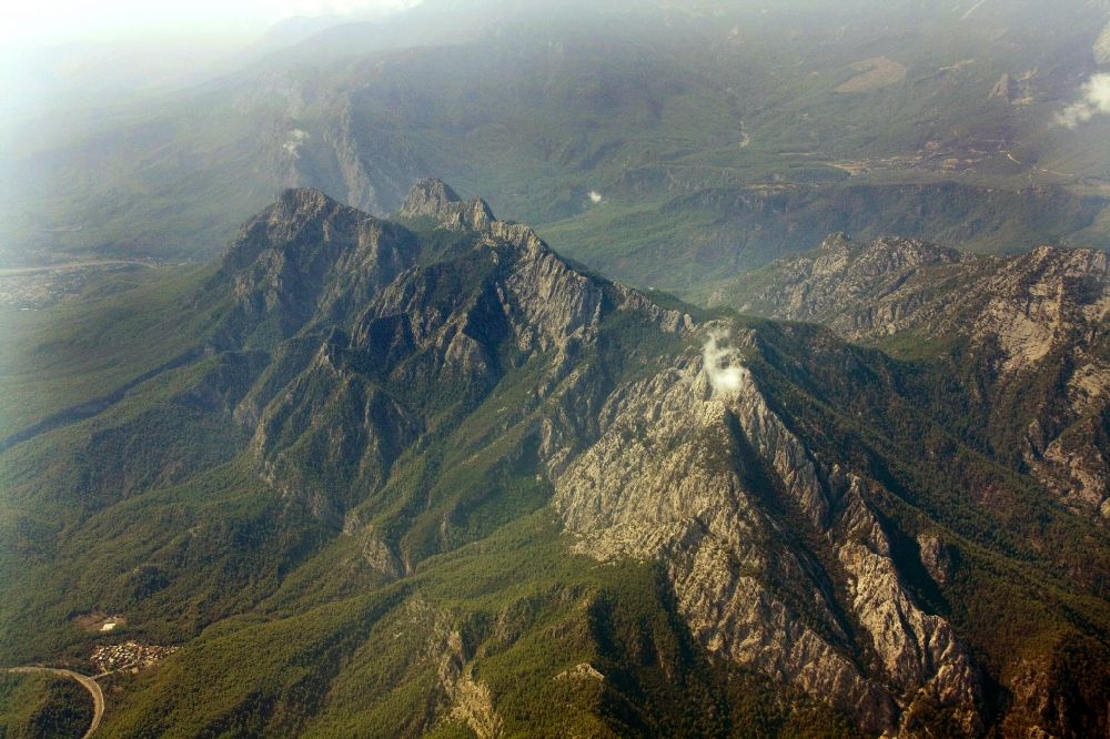 Aerial photograph Göynük - View of a mountain range in the western Taurus Mountains in the Turkish province of Antalya
