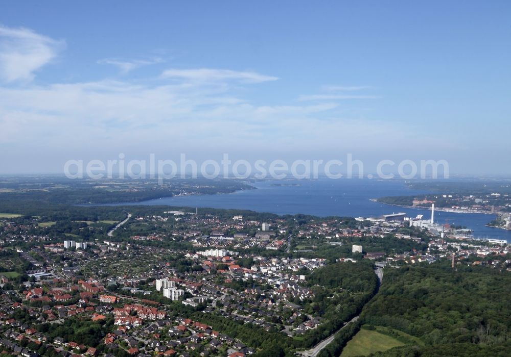 Aerial image Harrislee - View Harrislee Flensburg Fjord in Schleswig-Holstein