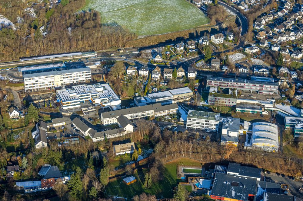 Aerial image Olsberg - Berufskolleg in Olsberg in the state North Rhine-Westphalia, Germany
