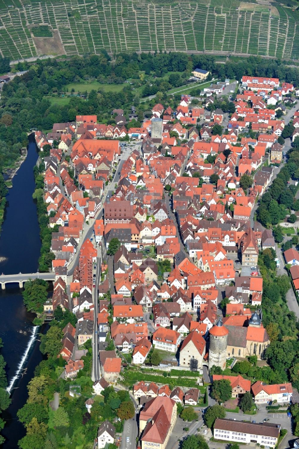 Aerial image Besigheim - View of Obere Burg in Besigheim in Baden-Wuerttemberg