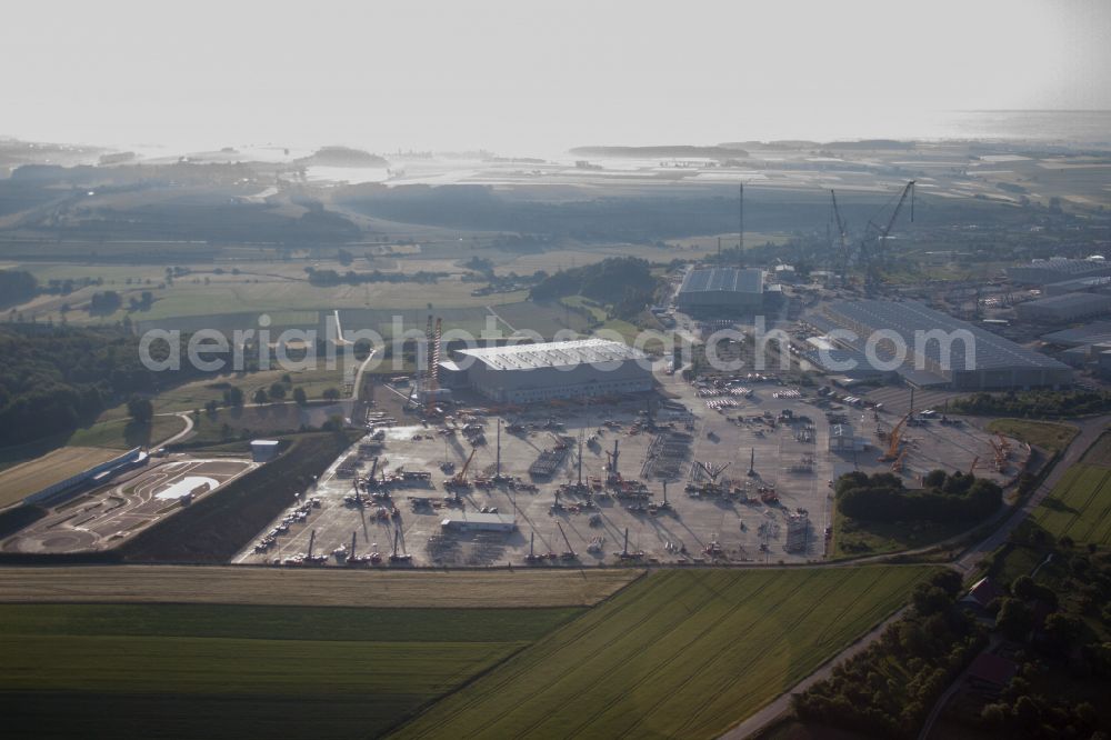 Aerial photograph Allmendingen - Mixed concrete and building materials factory of of Schwenk Zement KG on street Fabrikstrasse in Allmendingen in the state Baden-Wuerttemberg, Germany