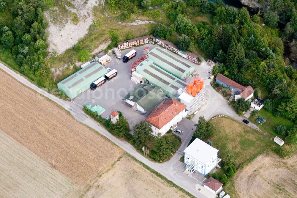 Aerial photograph Ammerbuch - Mixed concrete and building materials factory of HASIT Trockenmoertel GmbH Ammerbuch in Ammerbuch in the state Baden-Wuerttemberg