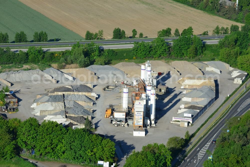 Heiligengrabe from above - Mixed concrete and building materials factory of EUROVIA Deutschland in Heiligengrabe in the state Brandenburg