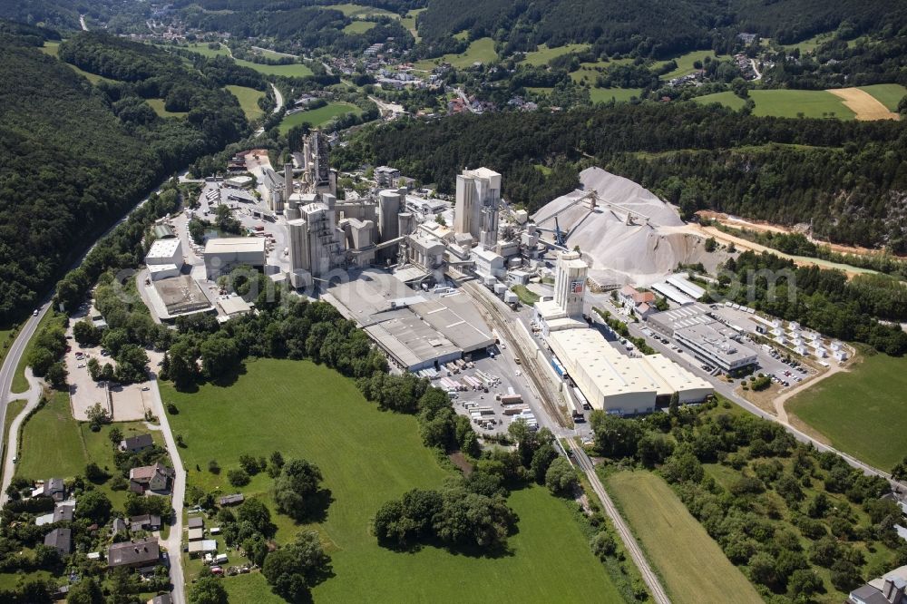 Wopfing from the bird's eye view: Mixed concrete and building materials factory of of Baumit GmbH in Wopfing in Lower Austria, Austria