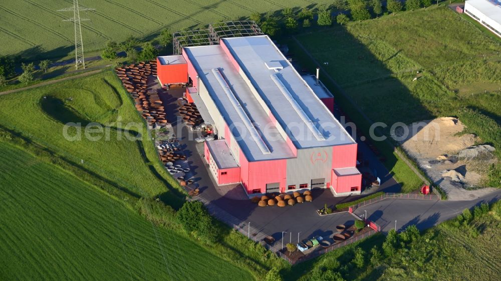 Aerial image Dernbach - Afflerbach Bodenpresserei GmbH & Co KG premises in the state Rhineland-Palatinate, Germany