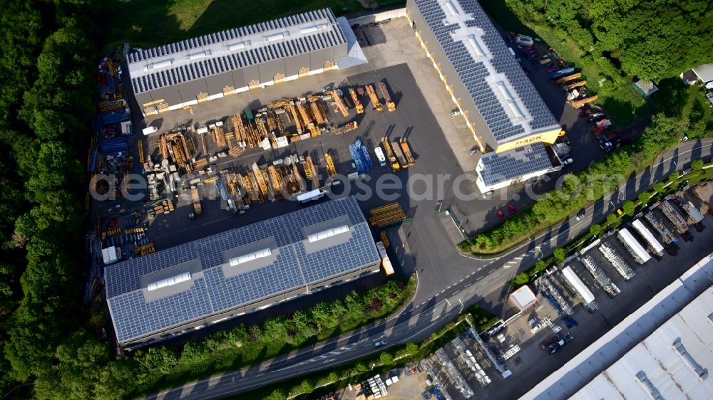 Aerial image Windhagen - Company premises of Hack Schwerlastservice GmbH in Windhagen in the state Rhineland-Palatinate, Germany