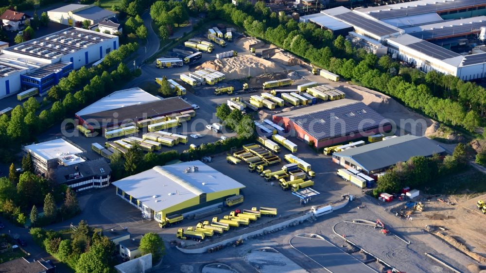 Aerial photograph Oberhonnefeld-Gierend - Company premises of Hans K. Schmitt GmbH & Co. KG in Oberhonnefeld-Gierend in the state Rhineland-Palatinate, Germany