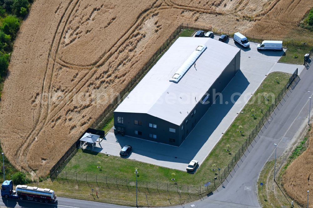 Aerial image Delitzsch - Site of the depot of the of BioVersal Deutschland GmbH on street Rudolf-Diesel-Strasse - Carl-Friedrich-Benz-Strasse in the district Zwochau in Delitzsch in the state Saxony, Germany