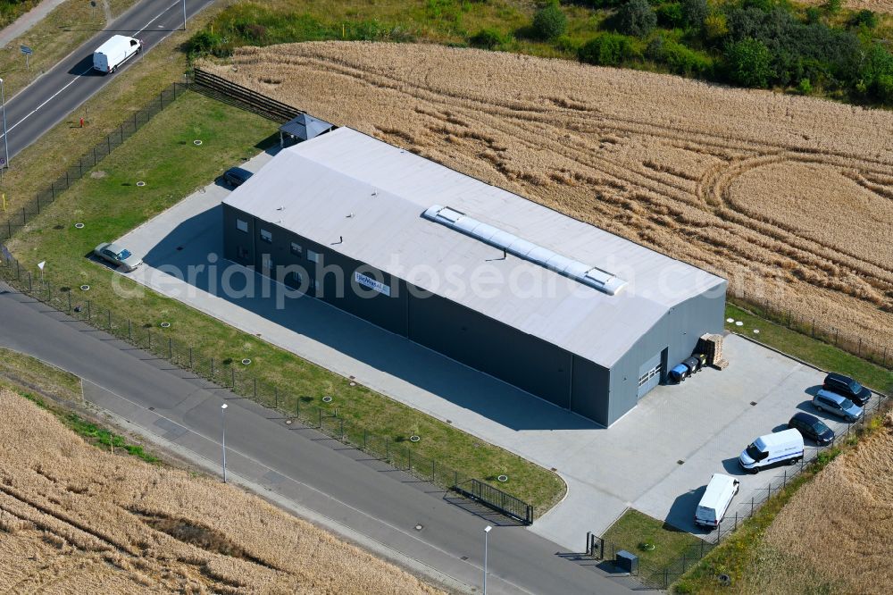 Aerial photograph Delitzsch - Site of the depot of the of BioVersal Deutschland GmbH on street Rudolf-Diesel-Strasse - Carl-Friedrich-Benz-Strasse in the district Zwochau in Delitzsch in the state Saxony, Germany