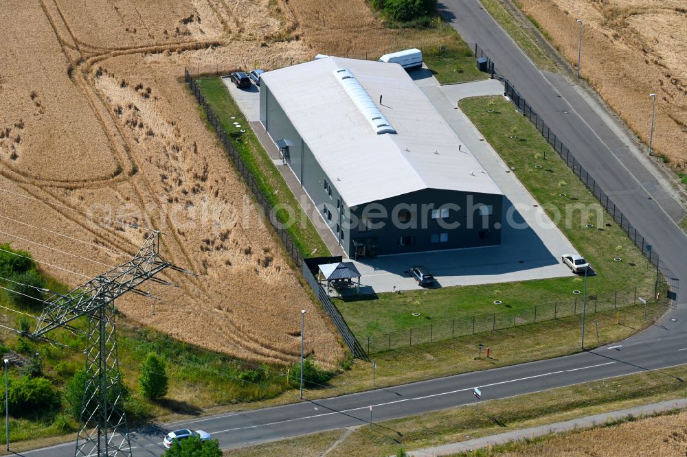 Aerial image Delitzsch - Site of the depot of the of BioVersal Deutschland GmbH on street Rudolf-Diesel-Strasse - Carl-Friedrich-Benz-Strasse in the district Zwochau in Delitzsch in the state Saxony, Germany