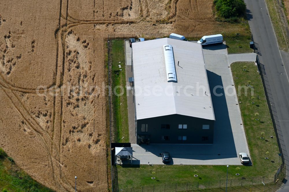Aerial photograph Delitzsch - Site of the depot of the of BioVersal Deutschland GmbH on street Rudolf-Diesel-Strasse - Carl-Friedrich-Benz-Strasse in the district Zwochau in Delitzsch in the state Saxony, Germany