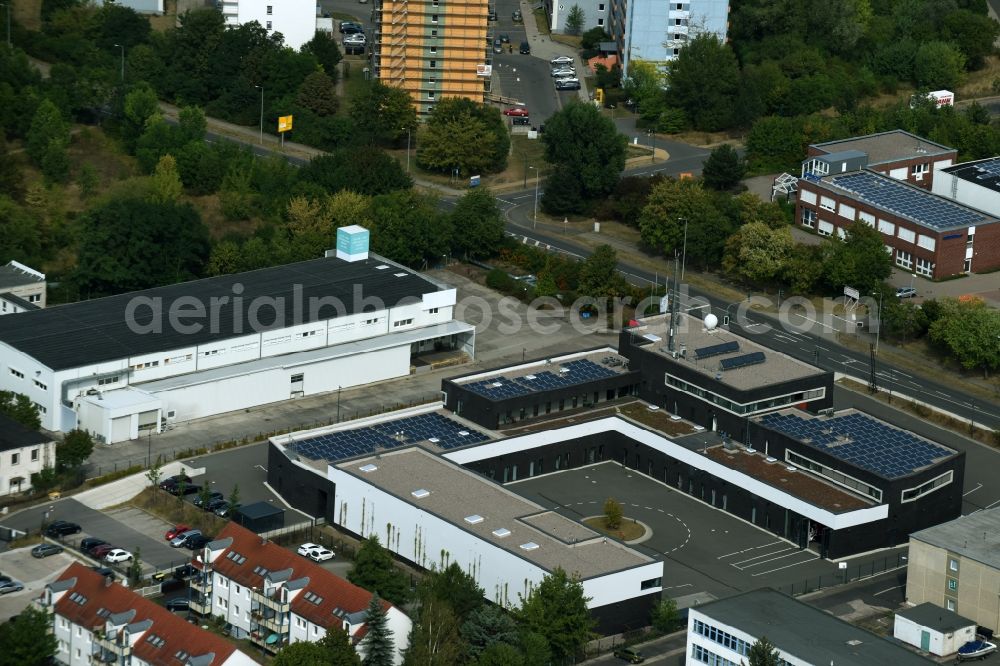 Aerial image Erfurt - Grounds of the fire depot of the voluntary fire station Erfurt-Melchendorf in Erfurt in the state Thuringia