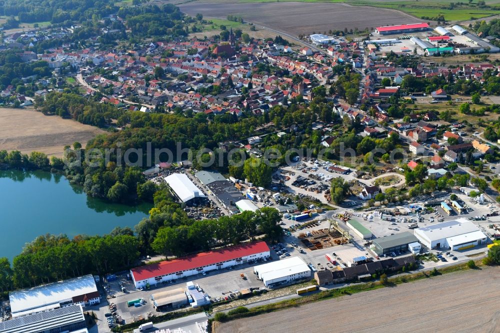 Aerial image Mittenwalde - Depot with the headquarters of GAAC Commerz GmbH in the commercial area Mittenwalde in Brandenburg