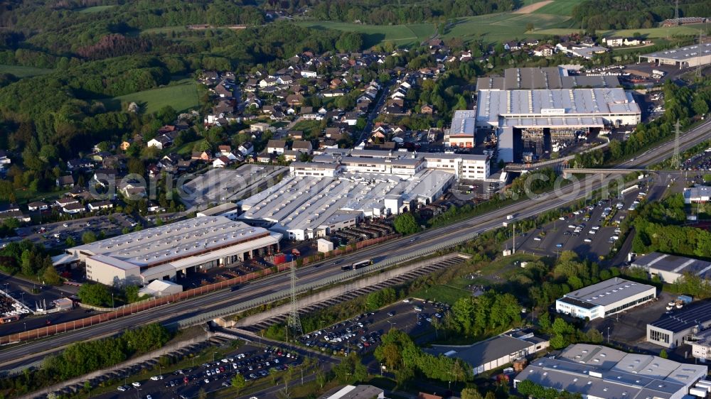 Aerial image Windhagen - Site of the depot of the Wirtgen Windhagen Vertriebs- und Service GmbH in Windhagen in the state Rhineland-Palatinate