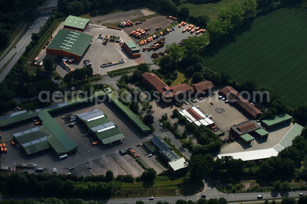 Aerial image Bad Segeberg - Site of the depot of the WZV Wege-Zweckverband der Gemeinden des Kreises Segeberg Am Wasserwerk in Bad Segeberg in the state Schleswig-Holstein
