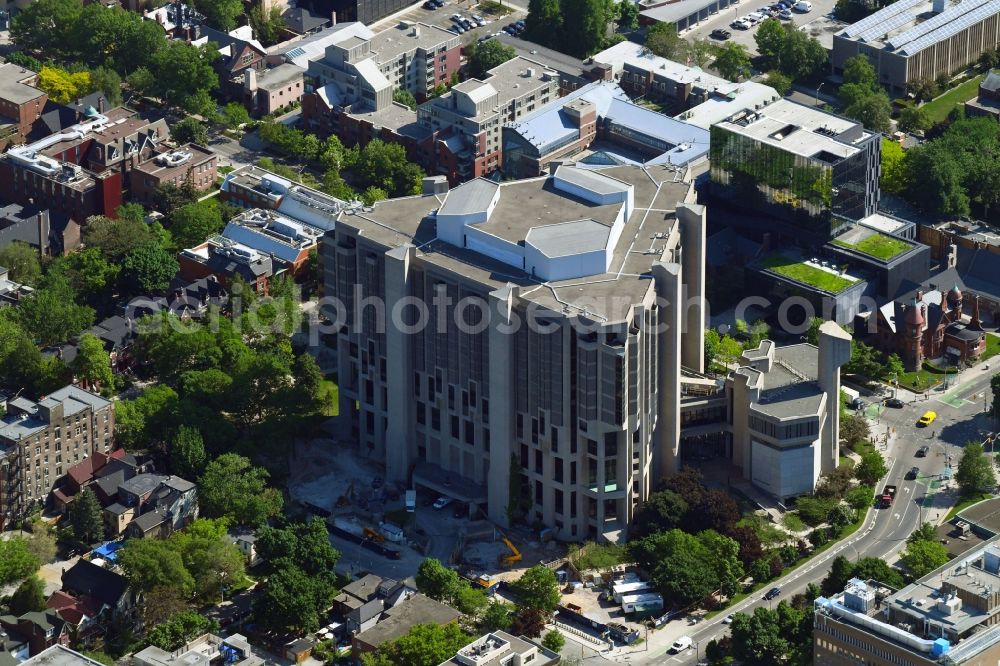 Toronto from the bird's eye view: Library Building of John P. Robarts Research Library on St George Street in Toronto in Ontario, Canada