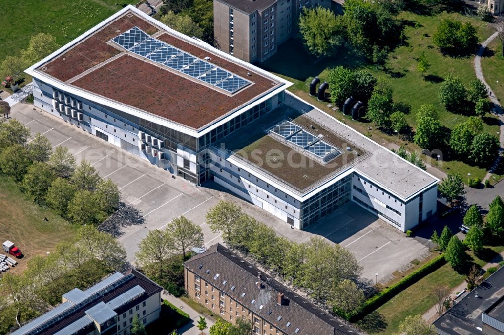 Erfurt from the bird's eye view: Library Building of university in the district Andreasvorstadt in Erfurt in the state Thuringia, Germany