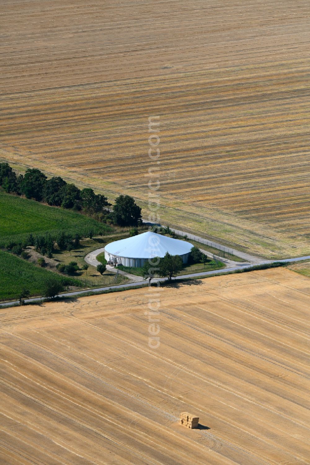 Aerial photograph Nemsdorf-Göhrendorf - Bio- diesel storage tank system at a field in Nemsdorf-Goehrendorf in the state Saxony-Anhalt, Germany