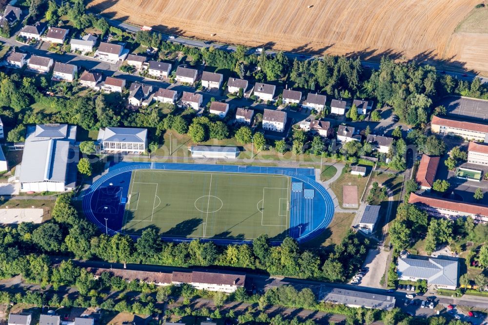 Aerial image Meisenheim - Sport-area on School grounds in Meisenheim in the state Rhineland-Palatinate, Germany