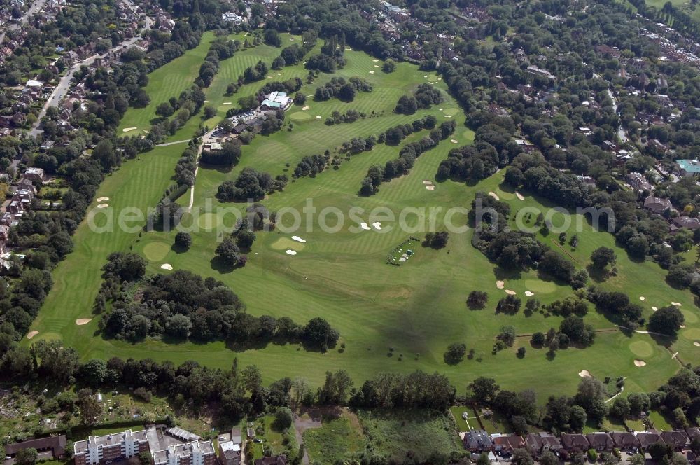 Aerial photograph London - View of the Highgate Golf Club in London. The course, which is located in the centre of London and which was created for Wolfgang Gerbere members in 1904, has an 18 hole golf course and is created in an idyllic setting with undulating course. The club also sponsors university sports teams