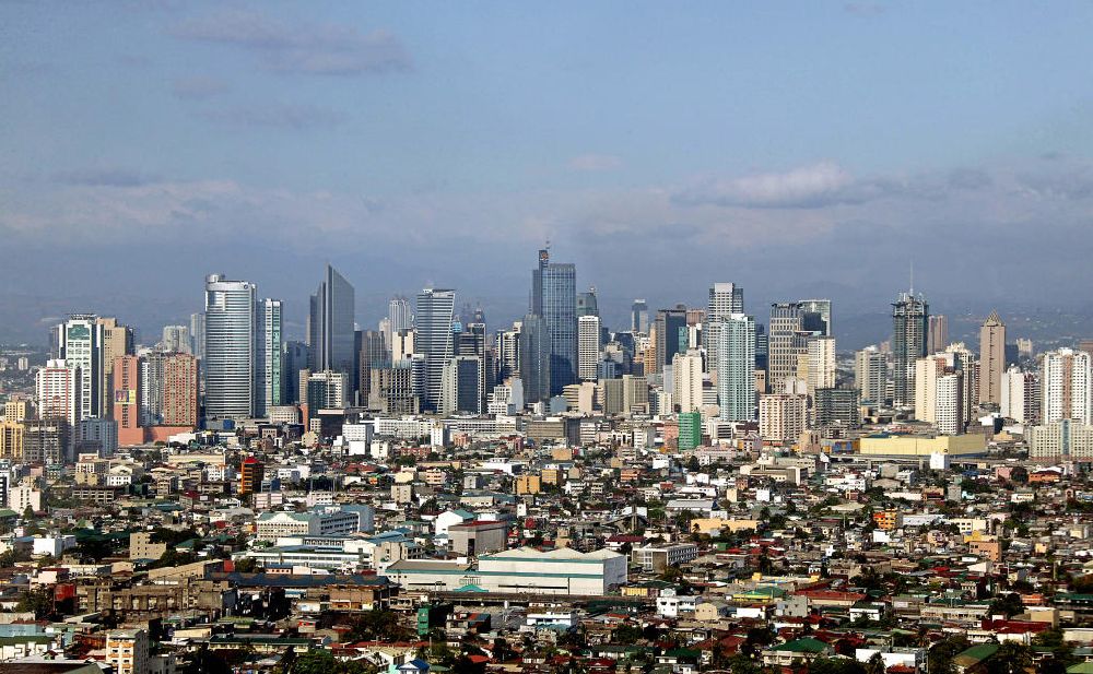 Aerial image Quezon City - Blick auf die Innenstadt von Quezon City. Quezon City ist die größte und reichste Stadt der Philippinen und liegt in unmittelbarer Nachbarschaft zur Hauptstadt Manila. View of the center of Quezon City. Quezon City is the largest and richest city in the Philippines and lies in close proximity to the capital Manila.