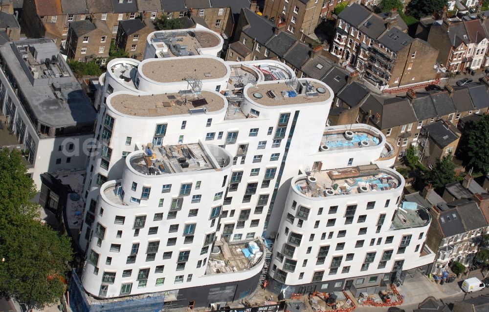 Aerial image London - View of the Mary Seacole House in London. The building, which has existed since 1991, is a haven for mental health for ethnic minorities in Liverpool. The house offers support and advice on emotional and practical issues