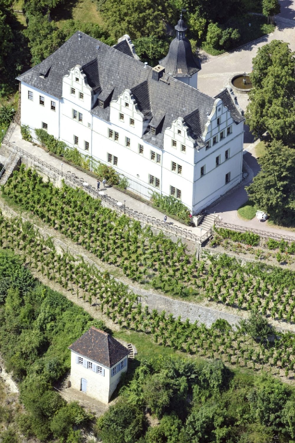 Aerial image Dornburg-Camburg - View of the Renaissance castle in Dornburg-Camburg in Thuringia
