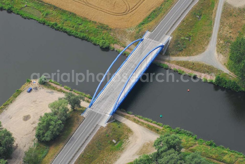 Aerial image Marquardt (Brandenburg) - Blick auf eine Straßenbrücke bei Marquardt/Brandenburg, errichtet von der Schälerbau Berlin GmbH