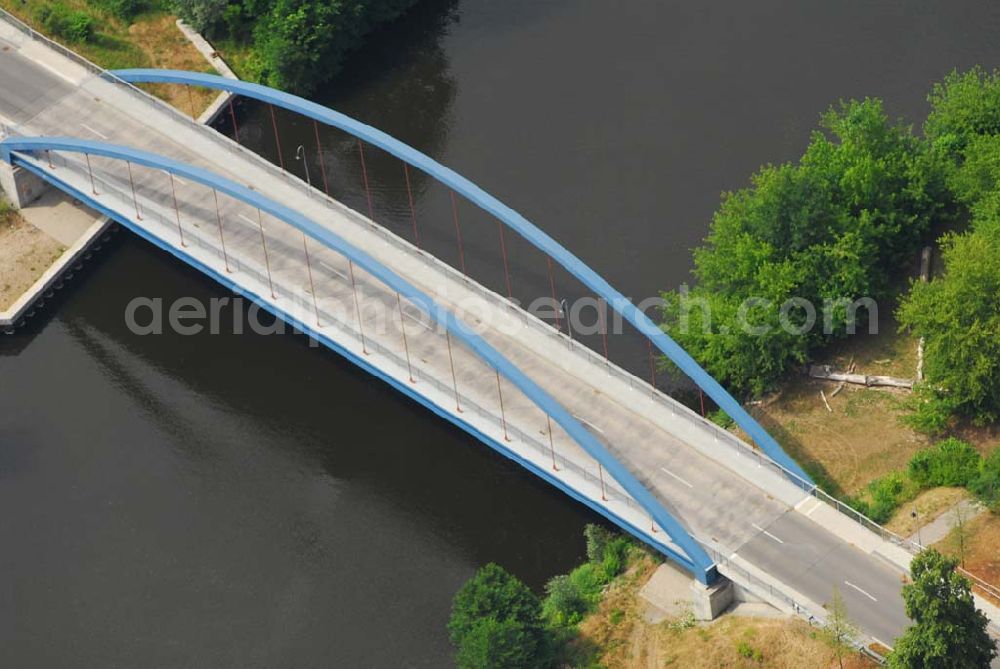 Aerial photograph Marquardt (Brandenburg) - Blick auf eine Straßenbrücke bei Marquardt/Brandenburg, errichtet von der Schälerbau Berlin GmbH