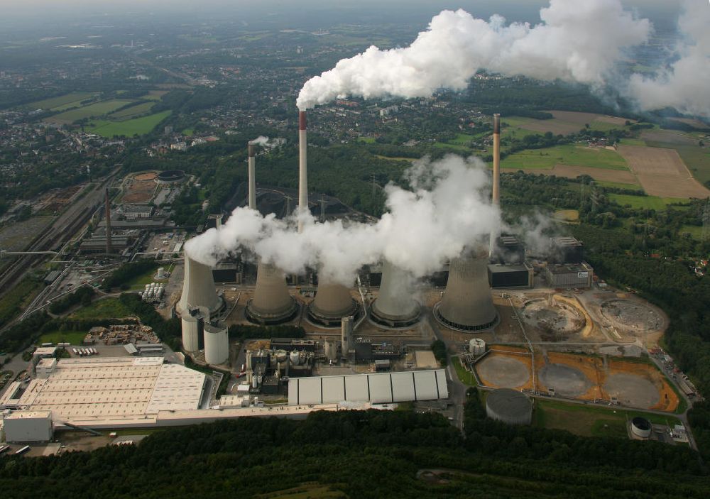 Aerial image Scholven - Blick auf das VEBA Kraftwerk Scholven. View of the VEBA Scholven.