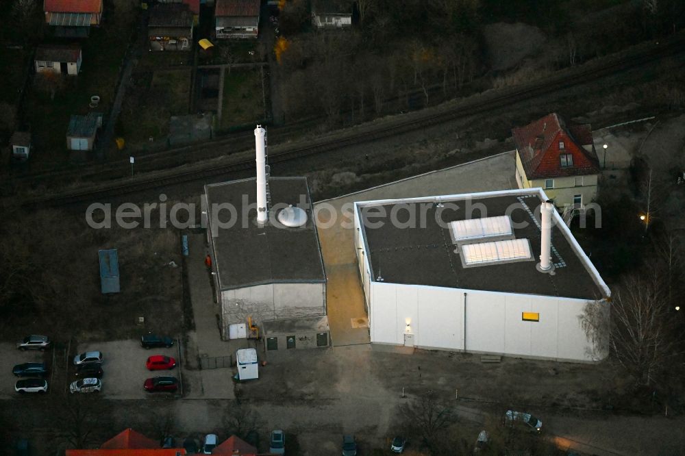 Aerial photograph Neuruppin - Power station plants of the combined heat and power station - regional heat on Ernst-Toller-Strasse in Neuruppin in the state Brandenburg, Germany
